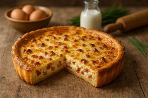 illustration quiche lorraine barbecue plan de cuisson
