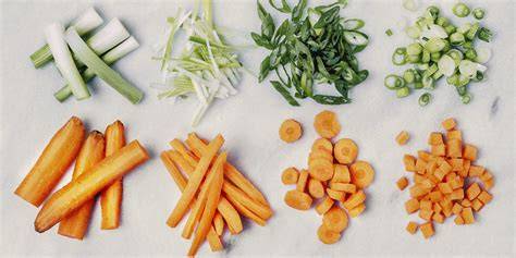 image plan de coupe des légumes pour soupe