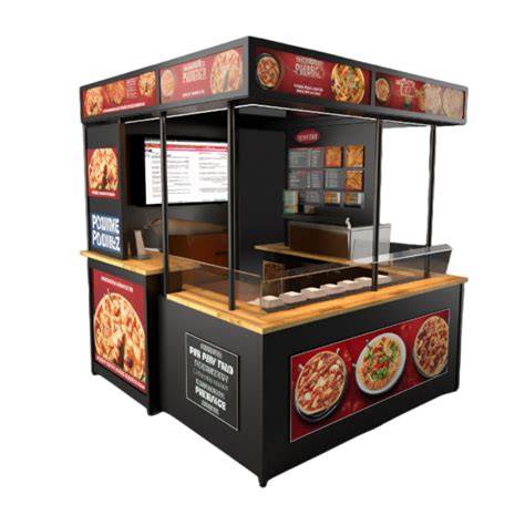 Pizza kiosk with 24/7 service (diurnal and nocturnal)