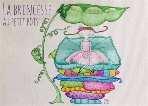 illustration conte princesse et petit pois (image explicite)