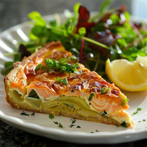 clafoutis poireaux saumon image explicite