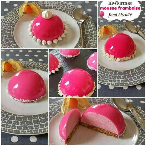 image schéma dôme mousse et glaçage miroir