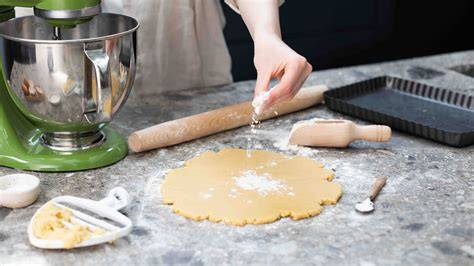 schéma des étapes de pâte sablée et meringue