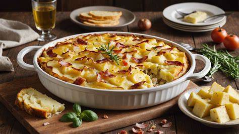 illustration tartiflette et ingrédients