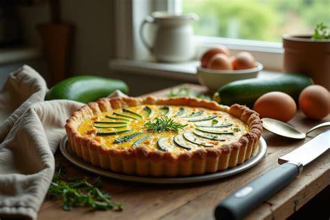 Schéma explicatif des variantes de quiche à la courgette