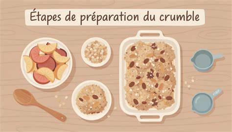 étapes de préparation crumble