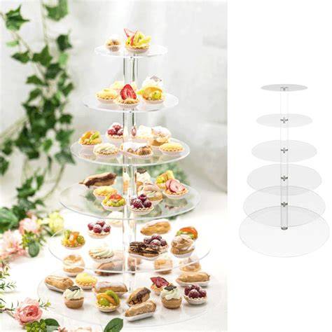 présentoir à gâteau en plexiglas